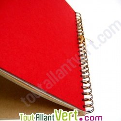 Album photo recycl� rouge, int�rieur clair 28x34cm 30 pages