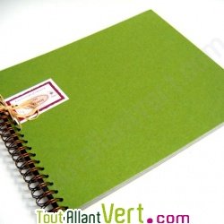 Album photo recycl� olive, int�rieur blanc 28x34cm 30 pages
