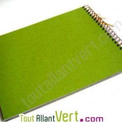 Album photo recycl� olive, int�rieur blanc 28x34cm 30 pages