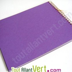 Album photo recycl� lavande, int�rieur clair, 28x34cm 30 pages