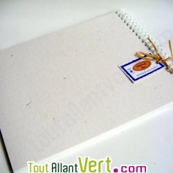 Album photo recycl� blanc, int�rieur blanc, 28x34cm 30 pages