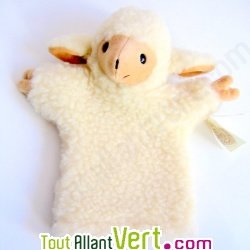 Marionnette agneau 100% laine 20cm