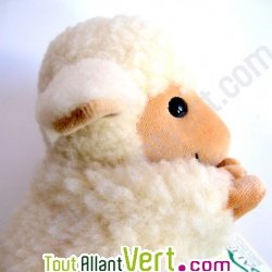 Marionnette agneau 100% laine 20cm
