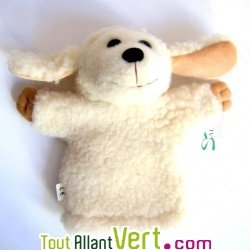 Marionnette chien 100% laine 20cm
