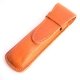 Etui en cuir cognac avec 1 Stylo et 1 porte-mine r�tractables