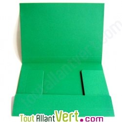 Chemise recycl�e 3 rabats A4 vert