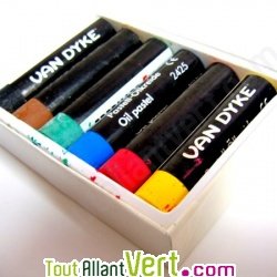 Lot de 6 pastels � l\'huile 18mm