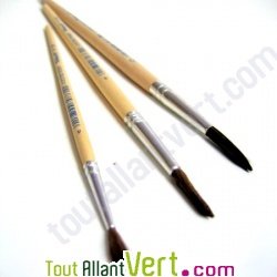 Pinceau bois naturel rond, crin de cheval taille 10