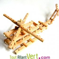 H�licopt�re en bois naturel � monter Equilibrist