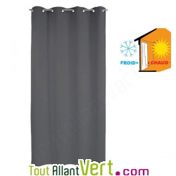 Rideau isolant thermique hiver avec oeillets porte et fen�tre