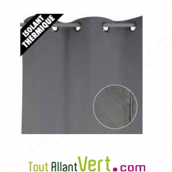 Rideau isolant thermique hiver avec oeillets porte et fen�tre