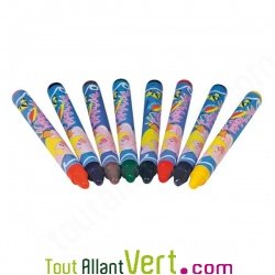 Crayon de couleur pour textiles, 8 couleurs, Toys Pure