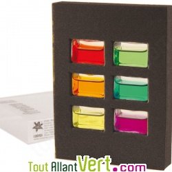 Gla�ons r�utilisables et color�s en verre, lot de 6