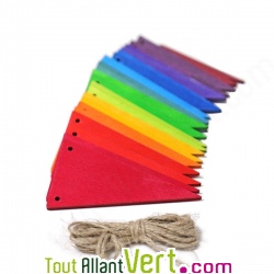 Guirlande fanion en bois arc-en-ciel, Grimm\'s