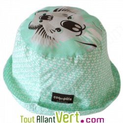 Bob enfant Koala vert en coton bio, Taille L, 4-6 ans, 52-54cm