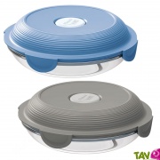 Assiette en verre avec couvercle tanche