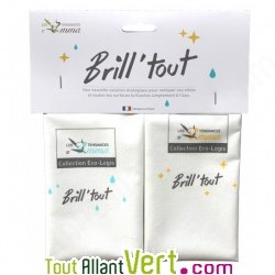 Brill\' tout, lingettes nettoyantes vitres, lot de 2, Les Tendances d\'Emma