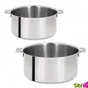 Casserole inox poigne amovible, Cristel France