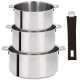 Casserole inox poign�e amovible, Cristel France