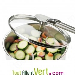 Couvercle en verre bomb� 18 cm, Cristel France