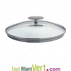 Couvercle en verre bomb� 18 cm, Cristel France