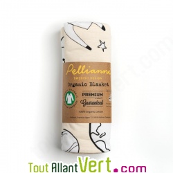 Couverture b�b� en coton bio 100x100 cm Pellianni
