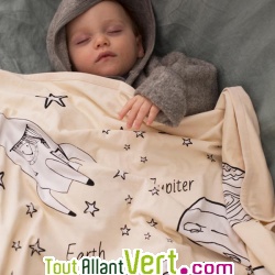 Couverture b�b� en coton bio 100x100 cm Pellianni