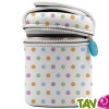 Lunch-box isotherme et sa housse neoprene � pois, 1 litre