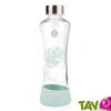 Gourde fond silicone, verre, Feuille Monstera, 550mL Equa