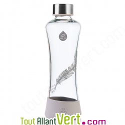 Gourde en verre et fond silicone Plume, Equa 550mL