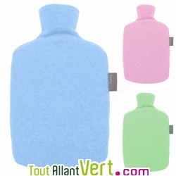 Bouillotte  eau bioplastique avec housse polaire 1.6L