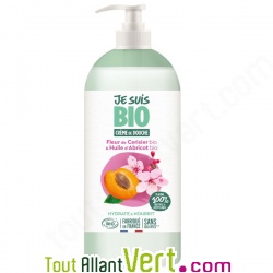 Cr�me douche fleur de cerisier et abricot 1L, Je suis BIO