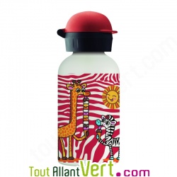 Gourde isotherme et inox, enfants, Girafe et Z�bre, 350mL