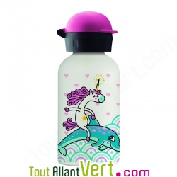Gourde isotherme inox pour enfant, Licorne et Dauphin, 350mL
