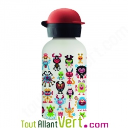 Gourde isotherme en acier inoxydable, enfant, Monstres, 350mL
