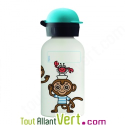 Gourde enfant isotherme en inox, Singe Marin, 350mL