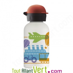 Gourde pour enfant en inox isotherme, Transport, 350mL