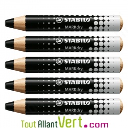 Crayon marqueur effa�able pour tableau blanc et ardoise, lot de 5