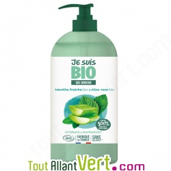 Gel douche Bio menthe fra�che et aloe vera 1L, Je suis BIO