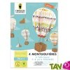 4 montgolfires en carton  fabriquer + 4 jolis nuages, 4-11 ans