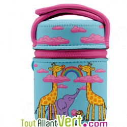Lunch-box inox pour enfant avec housse Arc-en-ciel 0.5L