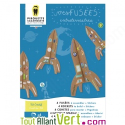 Kit 4 fus�es � assembler et � d�corer de ses stickers extraterrestres
