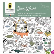 Poster gant  colorier Dinosaures 70 x 100 cm