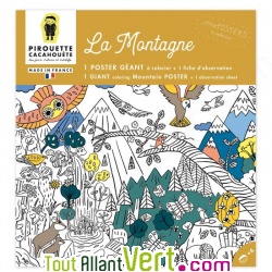 Poster grand format � colorier Montagnes 70 x 100 cm