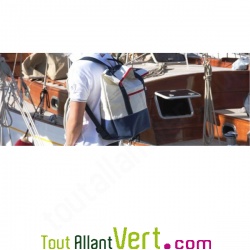 Grand sac � dos en voile de bateau recycl�, 42 cm