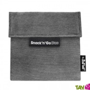 Sachets snack �cologique r�utilisable et lavable 18 x 18 cm coloris noir