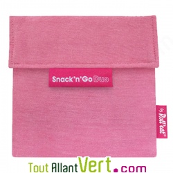 Sachets snack �cologique r�utilisable et lavable Rose