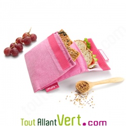 Sachets snack �cologique r�utilisable et lavable Rose