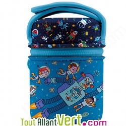 Lunch box enfant isotherme inox avec housse Robot 0.5L