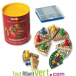 Tampon en bois pour crer tes propres mandalas + encreur, 6 ans